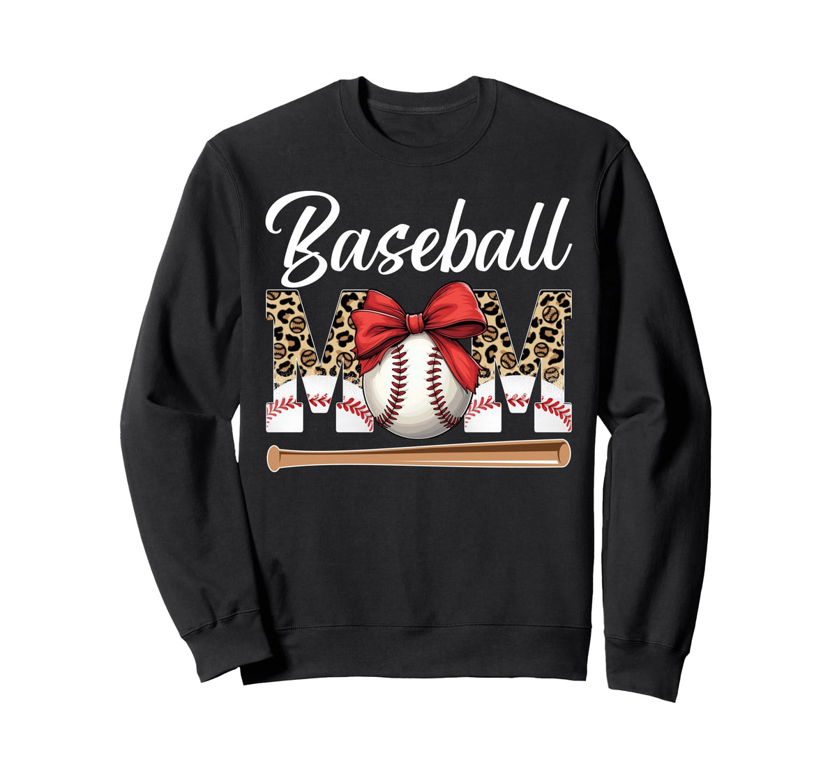 Baseball Mom Mother Ball Bat Sport Hoodie - Minimalist Print Men Women