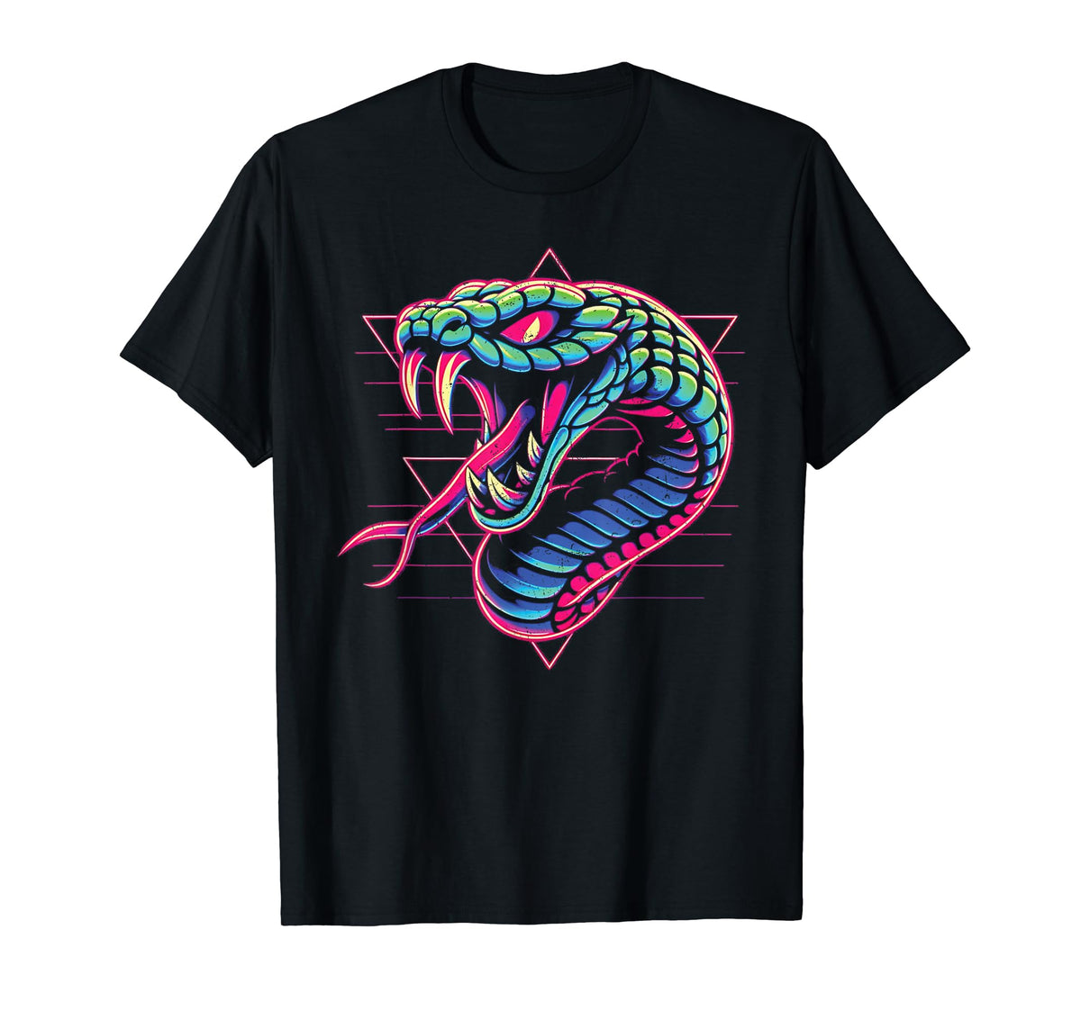 Snake Vaporwave Aesthetic Japanese T-Shirt - Streetwear Style for Adults