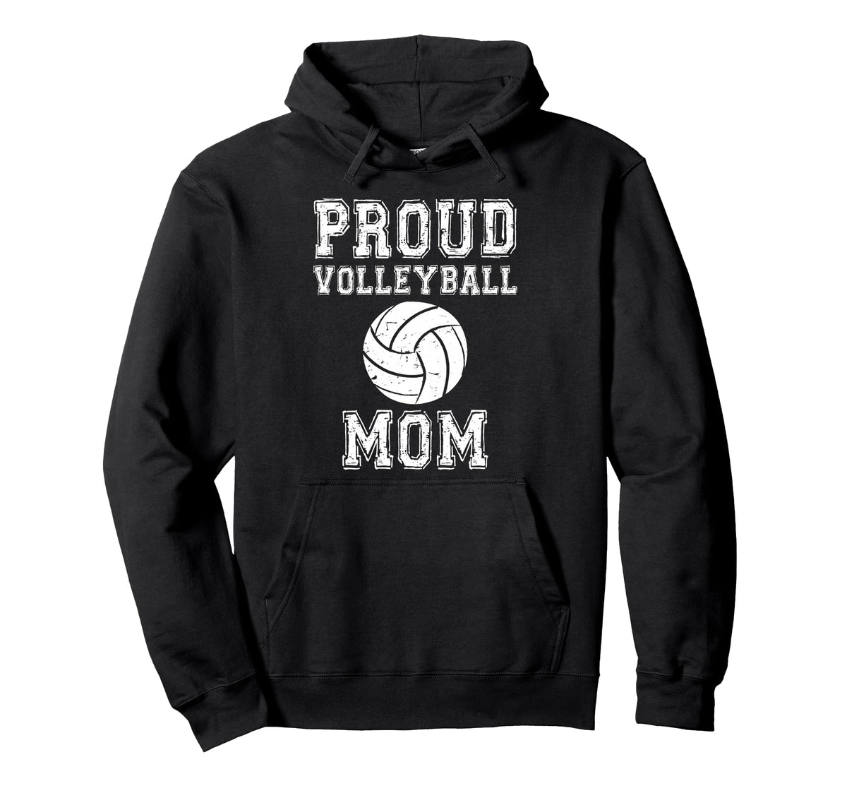 Proud Volleyball Mom Game Day Sports Hoodie - Custom Art Print for Adults