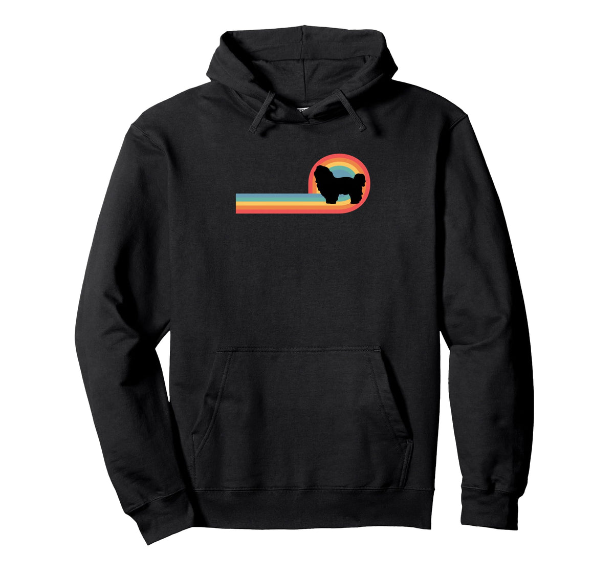 Lhasa Apso 70S Rainbow Dog Pet Owner Hoodie - Streetwear Style Unisex