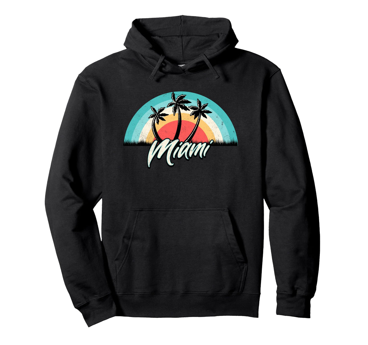 Matching Family Vacation Sunset Miami Hoodie - Custom Art Print Men Women