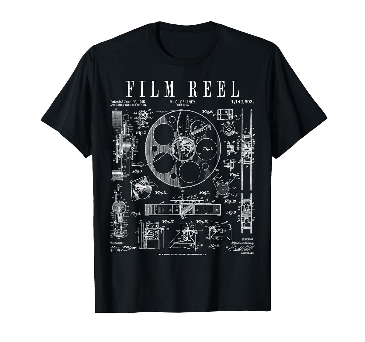 Cinematography Movie Film Reel Camera T-Shirt - Trendy Graphic for Adults