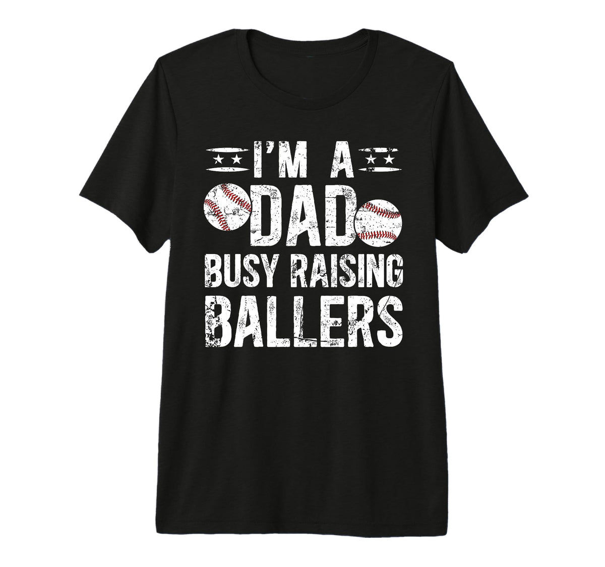 Mens Busy Raising Ballers Baseball T-Shirt - Casual Everyday Wear Unisex