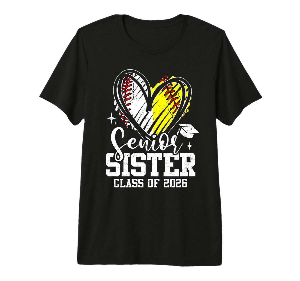 Senior Sister Class 2026 Baseball T-Shirt - Casual Everyday Wear Men Women