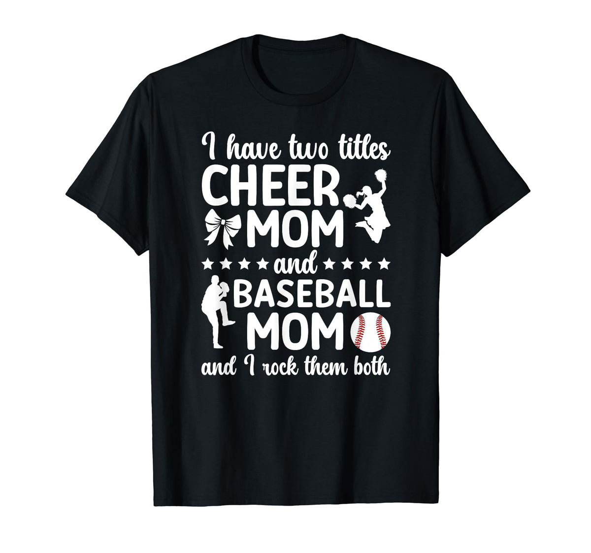 Cheer Baseball Mom Baseball Player T-Shirt - Streetwear Style for Adults