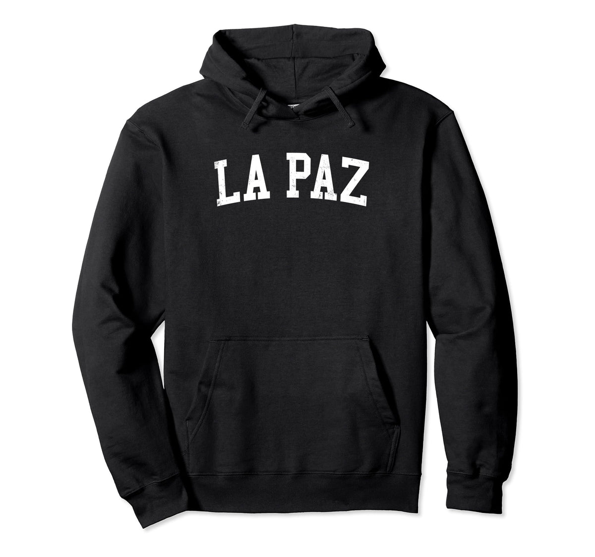La Paz Bolivia Distressed White Hoodie - Casual Everyday Wear Men Women