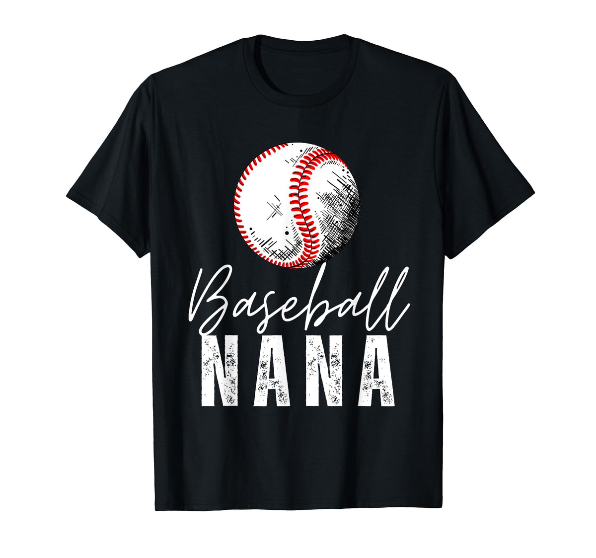 Baseball Nana Family Matching T-Shirt - Casual Everyday Wear for Adults