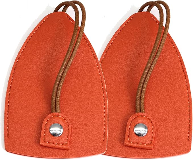 pvotawp 2-Piece PU Leather Pull-Out Key Case with Holder Hook