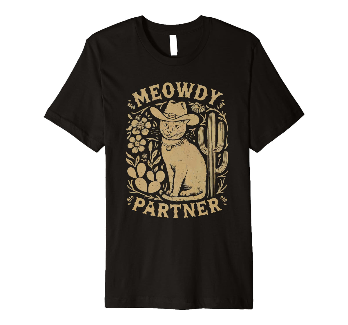 Cowboy Cat Meowdy Funny Howdy Y2K T-Shirt - Novelty Apparel Men Women