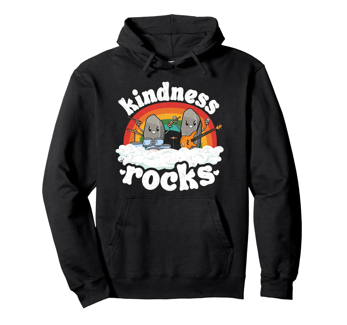 Anti Bullying Rainbow Hippie Music Hoodie - Aesthetic Graphic Men Women