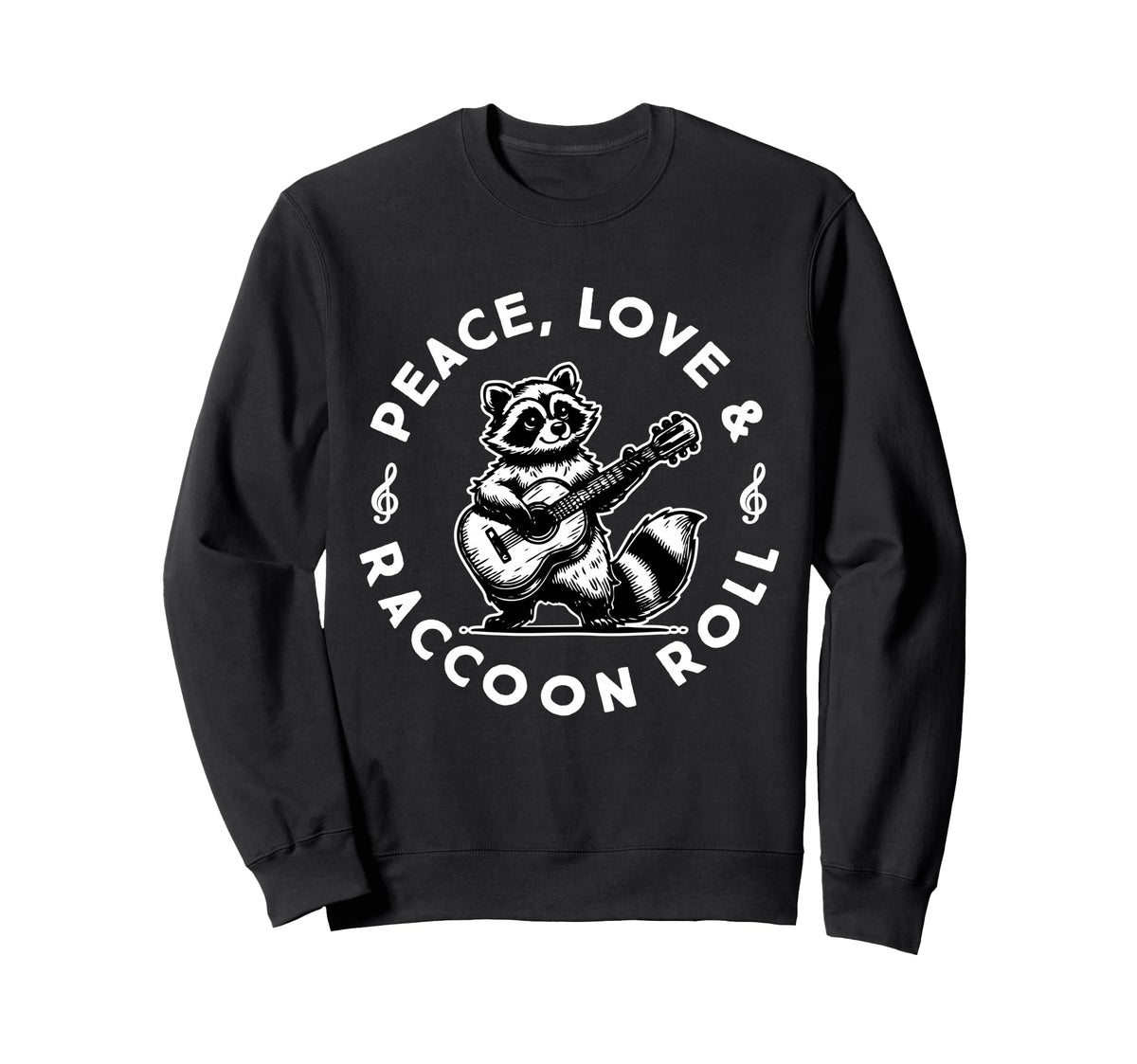 Raccoon Rock And Roll Music Raccoon Sweatshirt - Streetwear Style Unisex