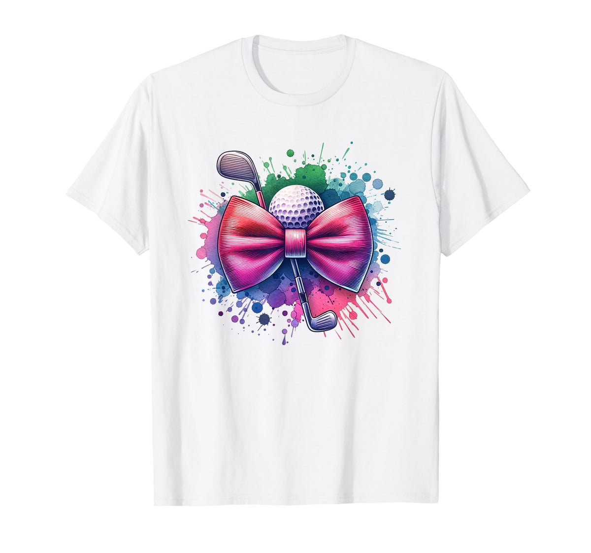 Golf Coquette Bow Drip Golf Ball Mom T-Shirt - Streetwear Style Men Women