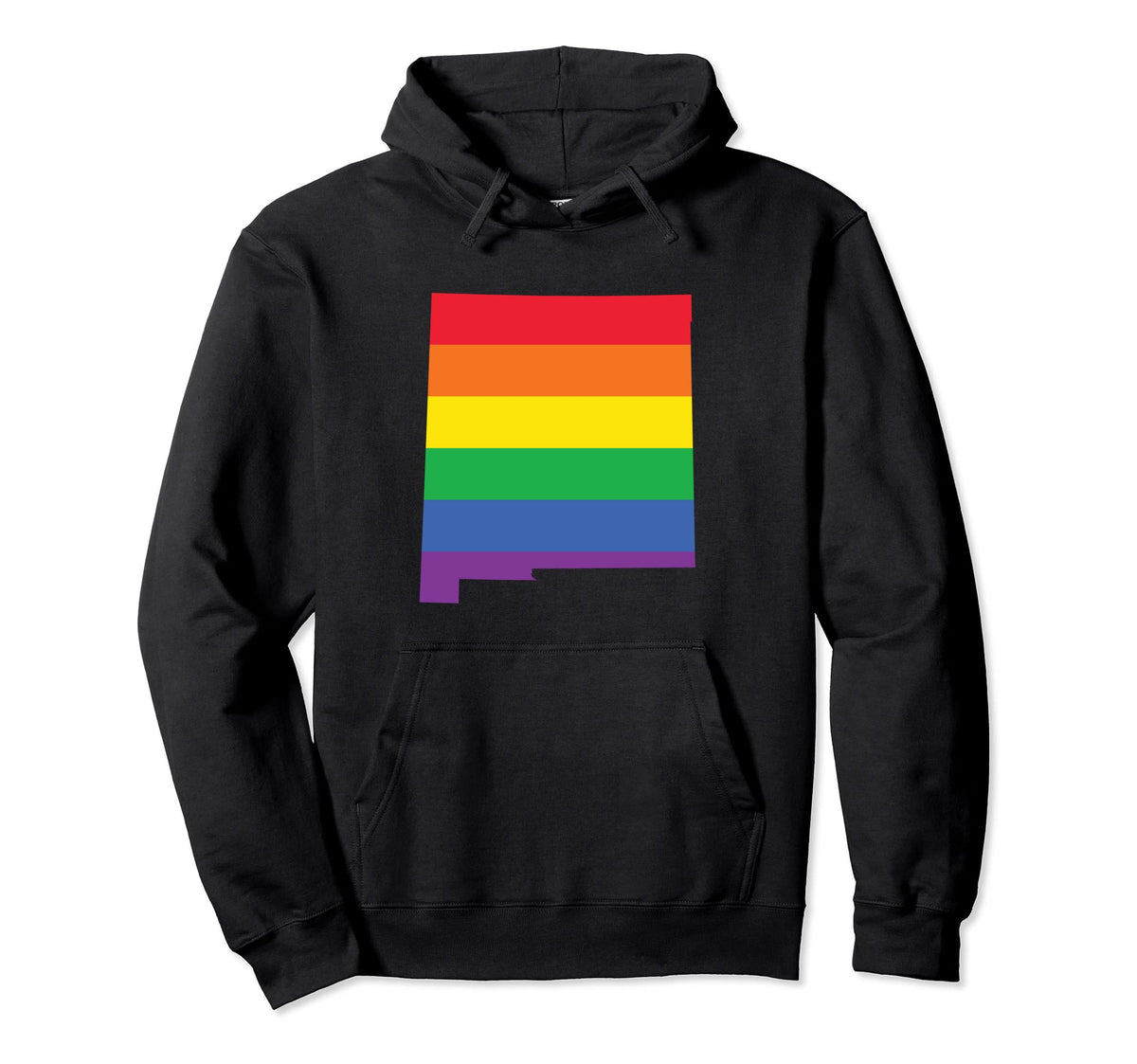 New Mexico Lgbtq Rainbow Flag Gay Pride Hoodie - Trendy Graphic for Adults