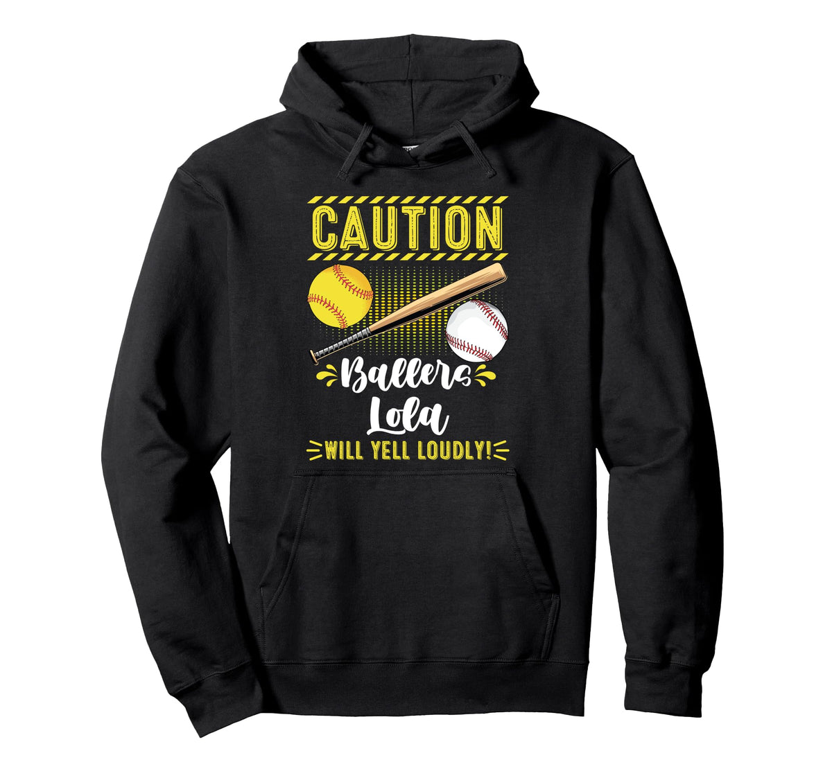 Ballers Lola Funny Baseball Softball Hoodie - Trendy Graphic Men Women