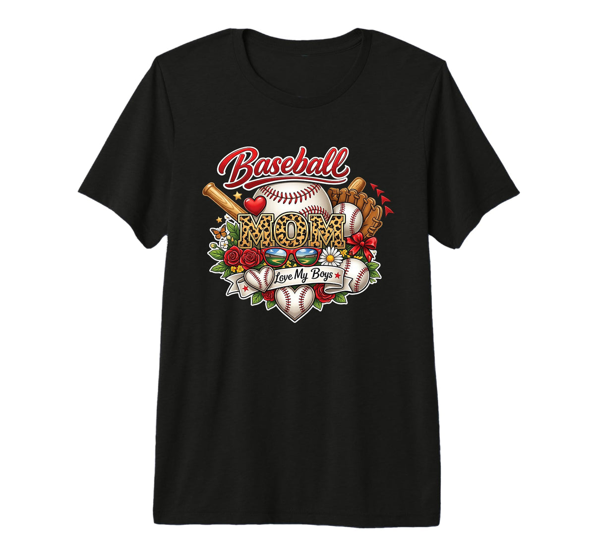 Trendy Baseball Mom Love My Bat Balls T-Shirt - Trendy Graphic Men Women