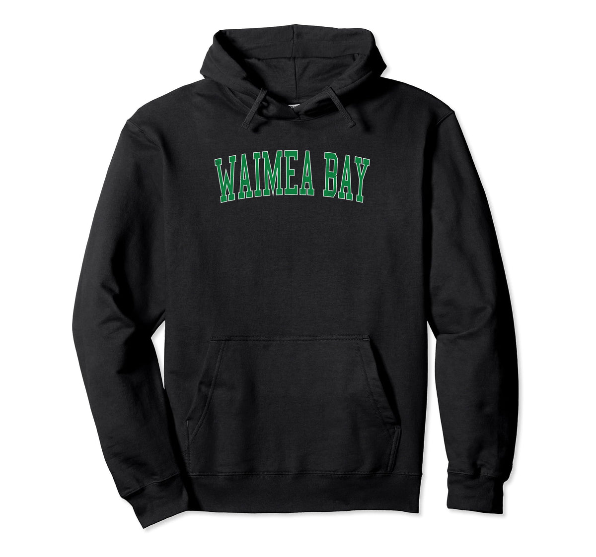 Waimea Bay Distressed Green Varsity Hoodie - Casual Everyday Wear Men Women