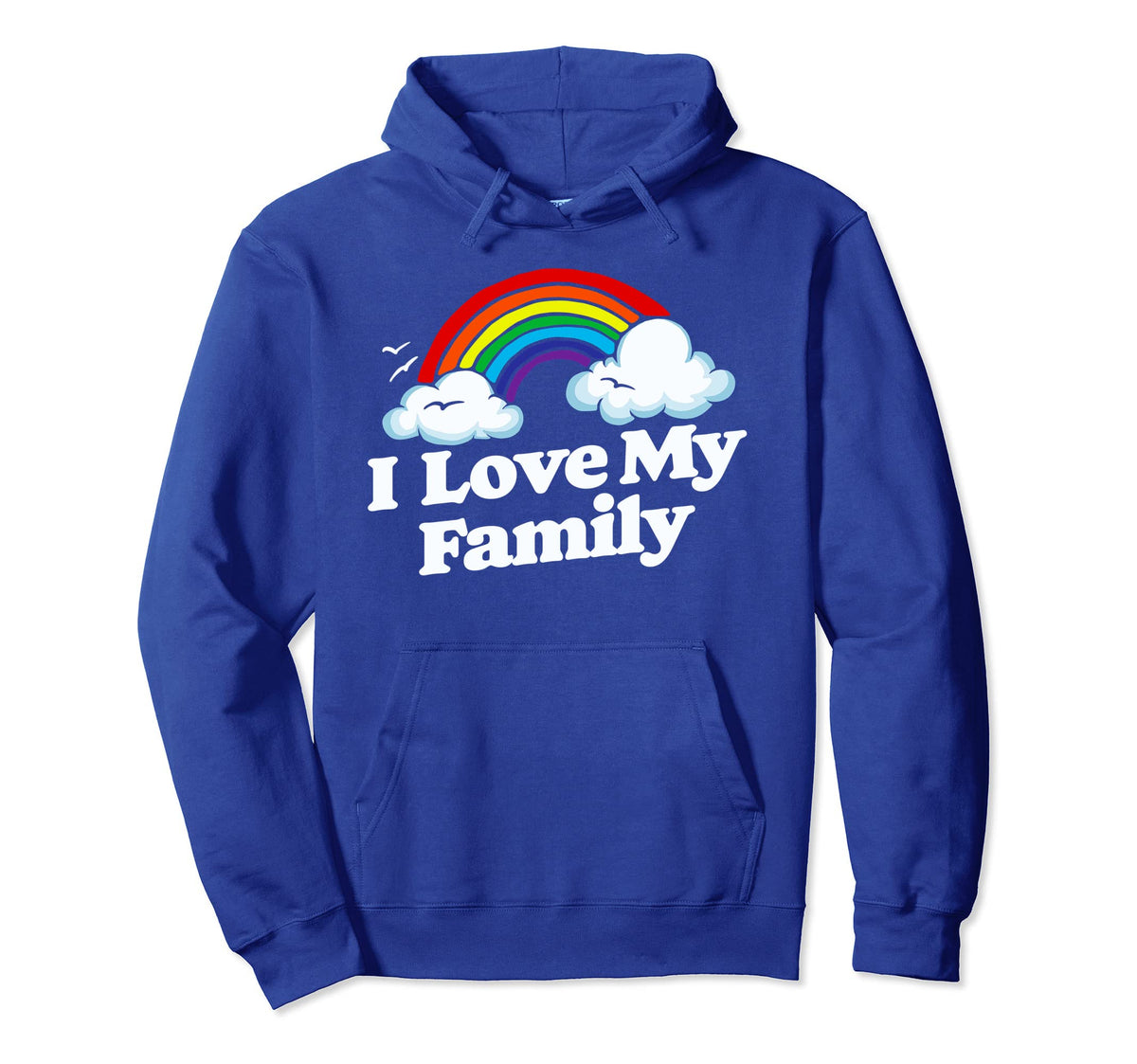 I Love My Family Funny Rainbow Hoodie - Aesthetic Graphic for Adults