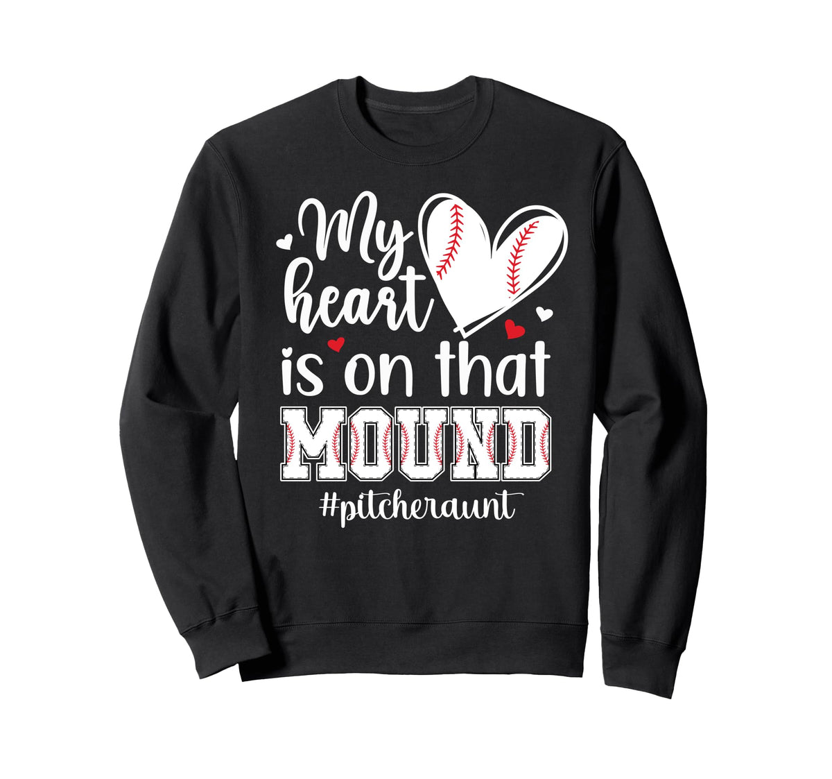 Proud Baseball Pitcher Aunt Sweatshirt - Unique Graphic for Adults
