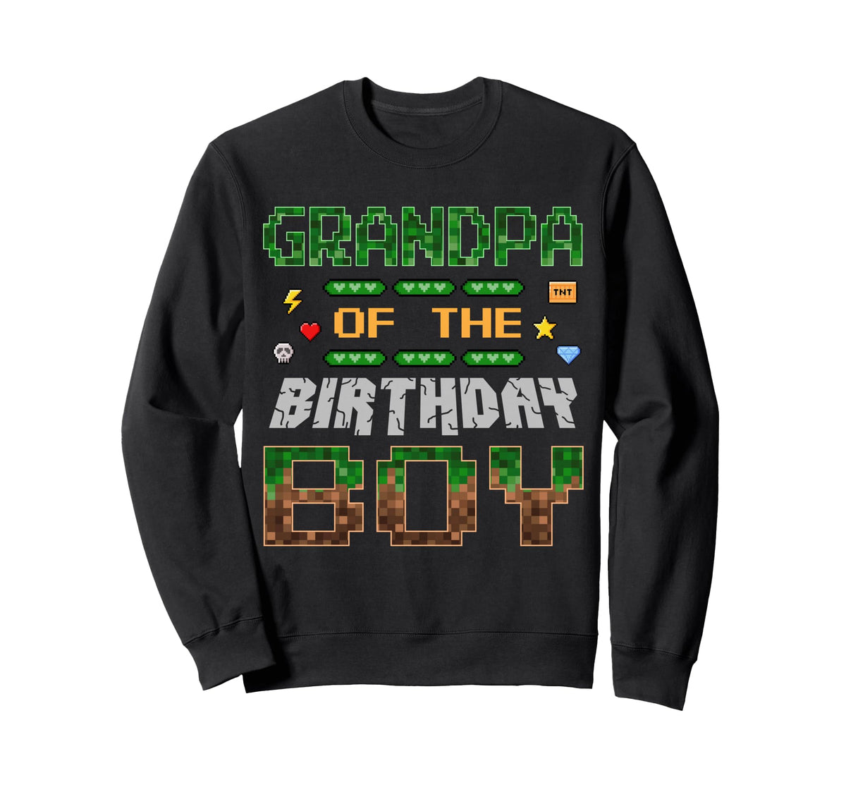 Grandpa Birthday Pixel Gamer Sweatshirt - Streetwear Style Men Women