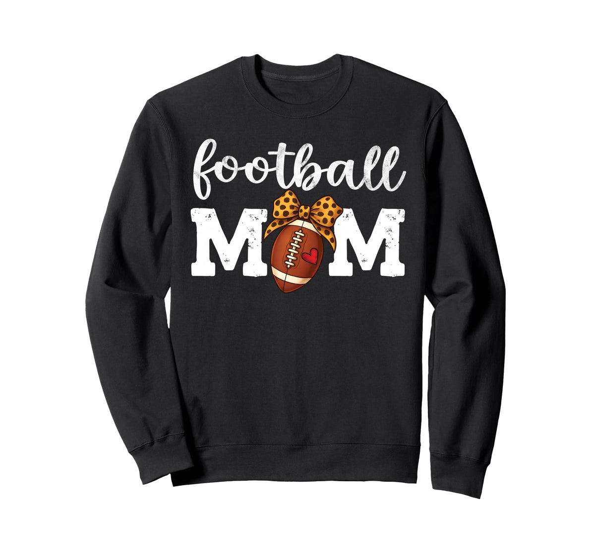 Proud Football Mom Game Lover Sports Mama Sweatshirt - Graphic Print Unisex