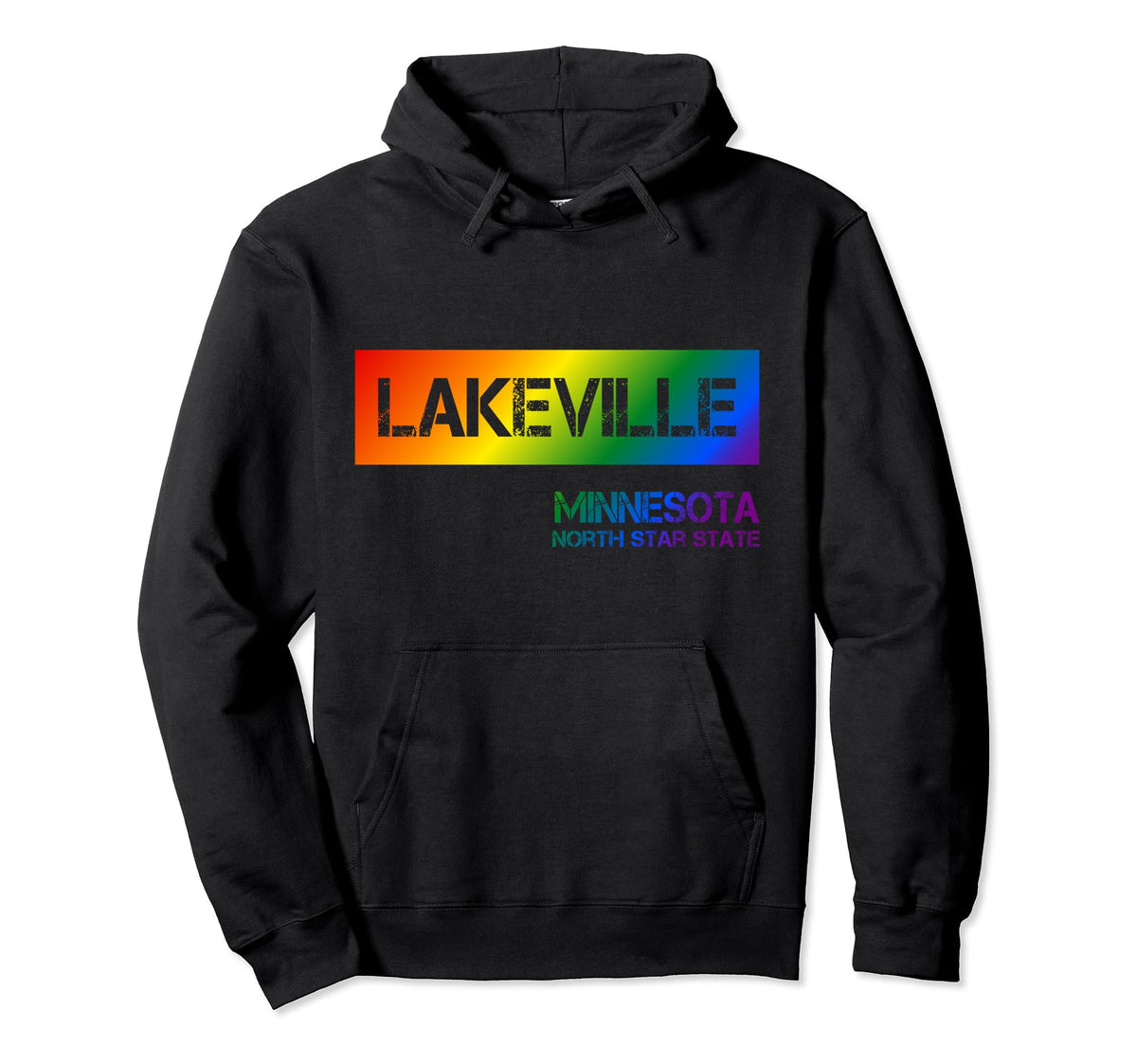 Lakeville Minnesota Lgbtqai Rainbow Hoodie - Fun Novelty Design Unisex