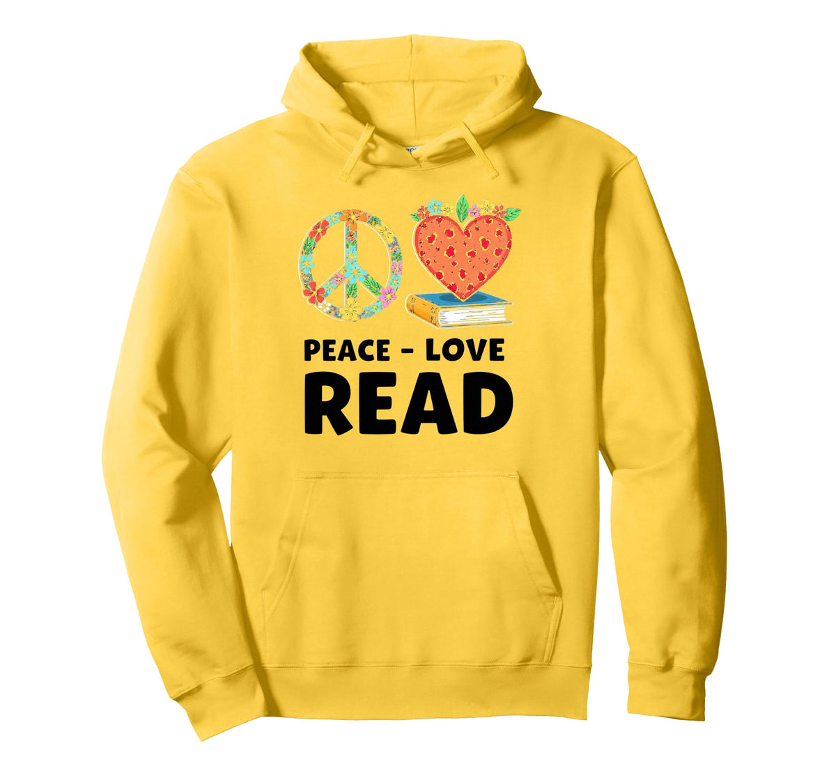 Book And Reading Loves Peace Love Read Hoodie - Streetwear Style Men Women