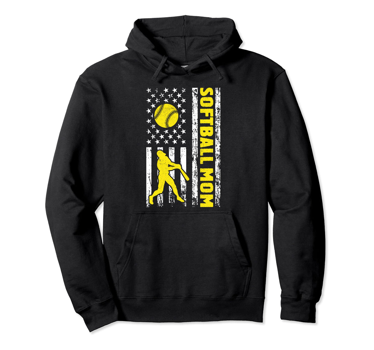 Softball Mom Game Day Funny Mothers Day Hoodie - Graphic Print Men Women