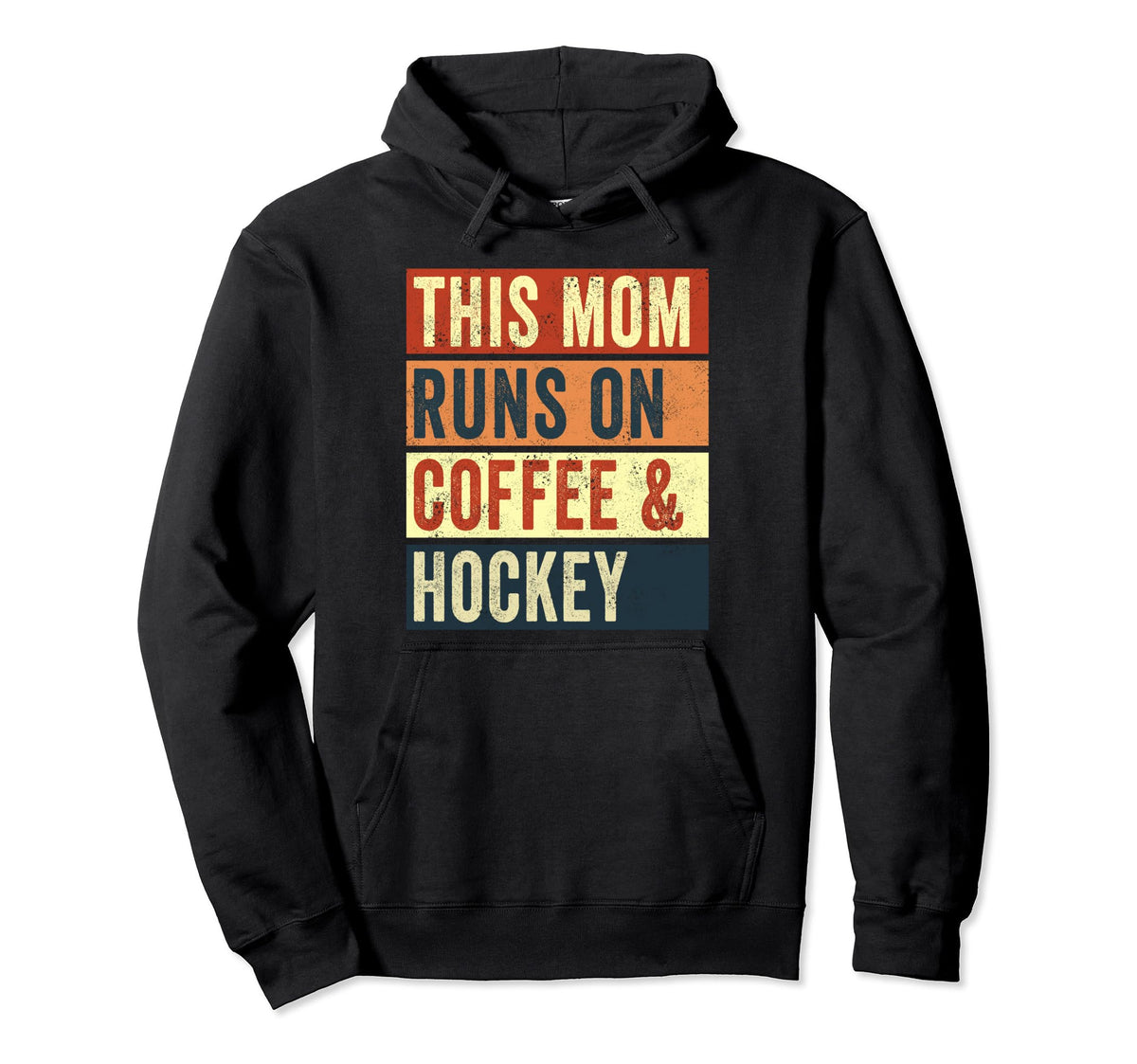 This Mom Runs Coffee And Hockey Gameday Hoodie - Graphic Print Men Women