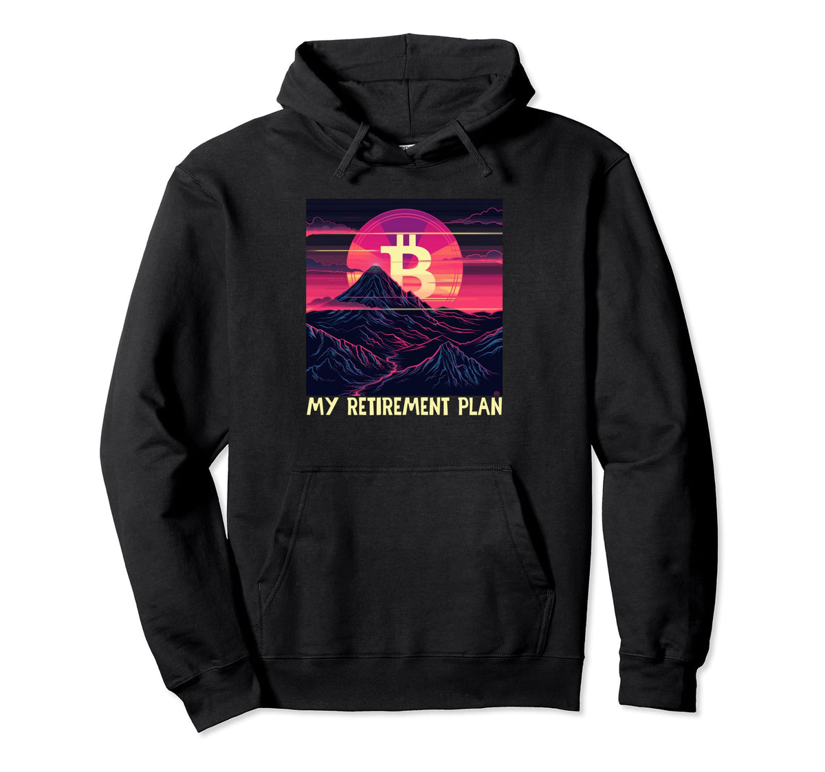 Bitcoin Vaporwave Btc My Retirement Hoodie - Fun Novelty Design Men Women