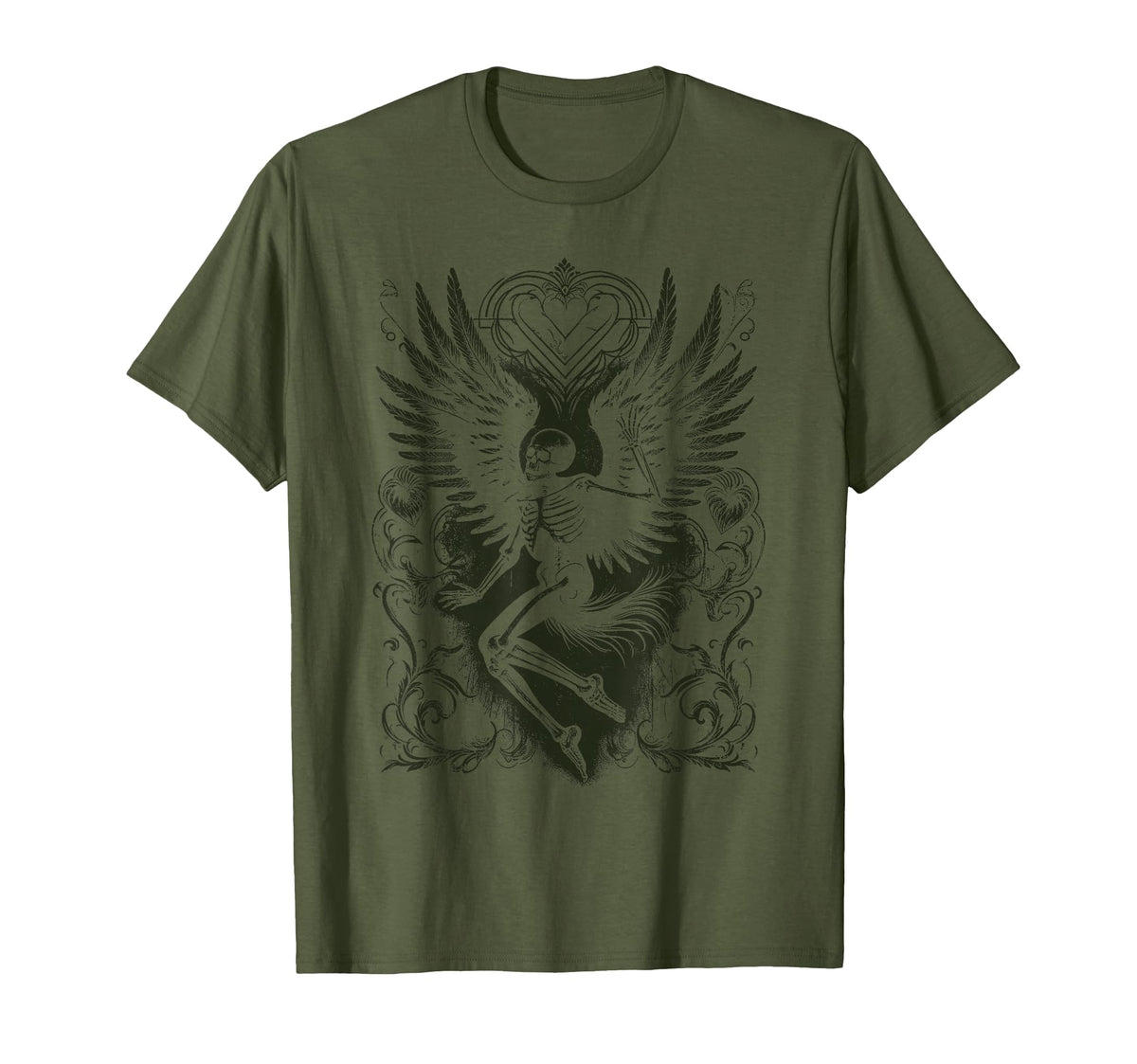 Aesthetic Y2K Fairy Wings Skeleton T-Shirt - Streetwear Style for Adults