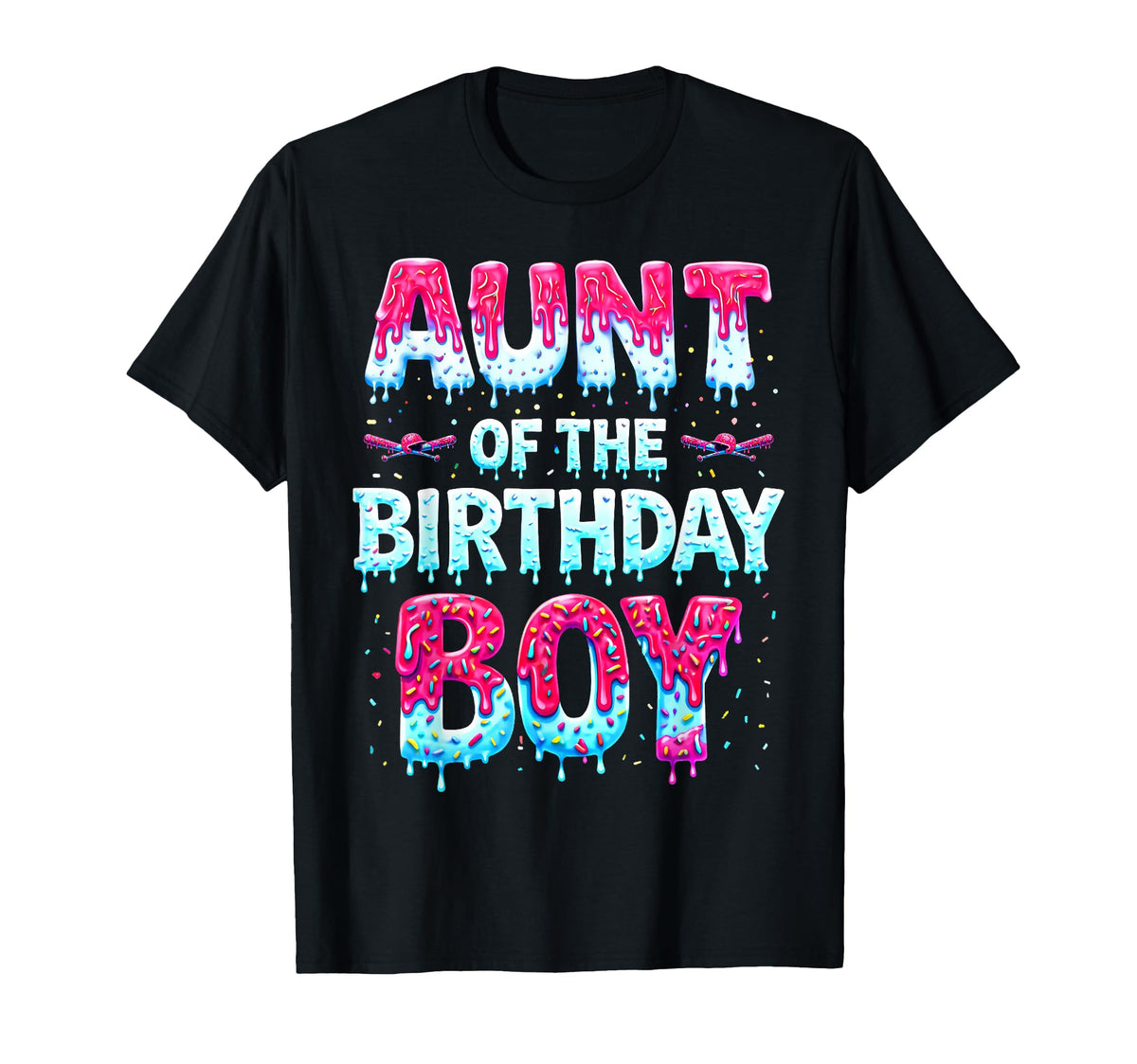 Aunt Birthday Ice Cream Baseball T-Shirt - Casual Everyday Wear Men Women