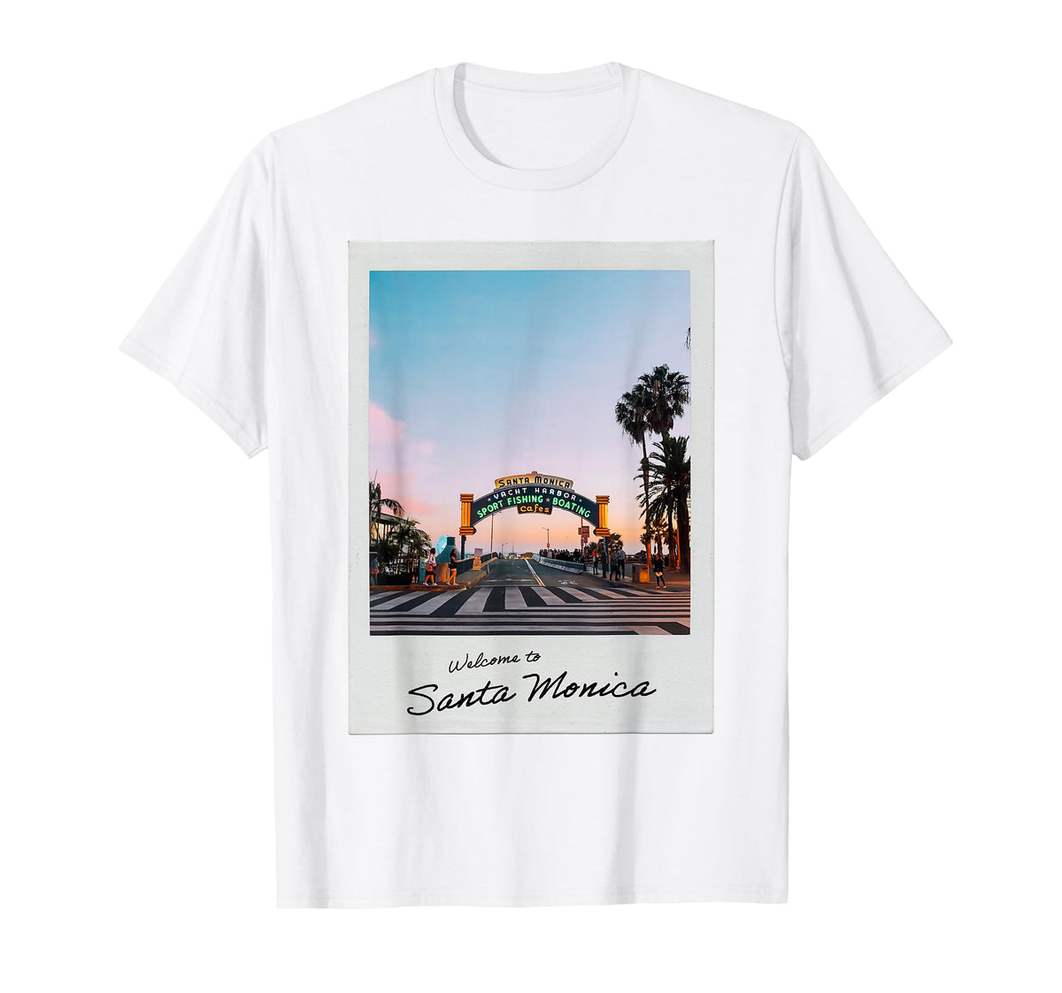 Welcome To Santa Monica Pier Aesthetic T-Shirt - Unique Graphic for Adults