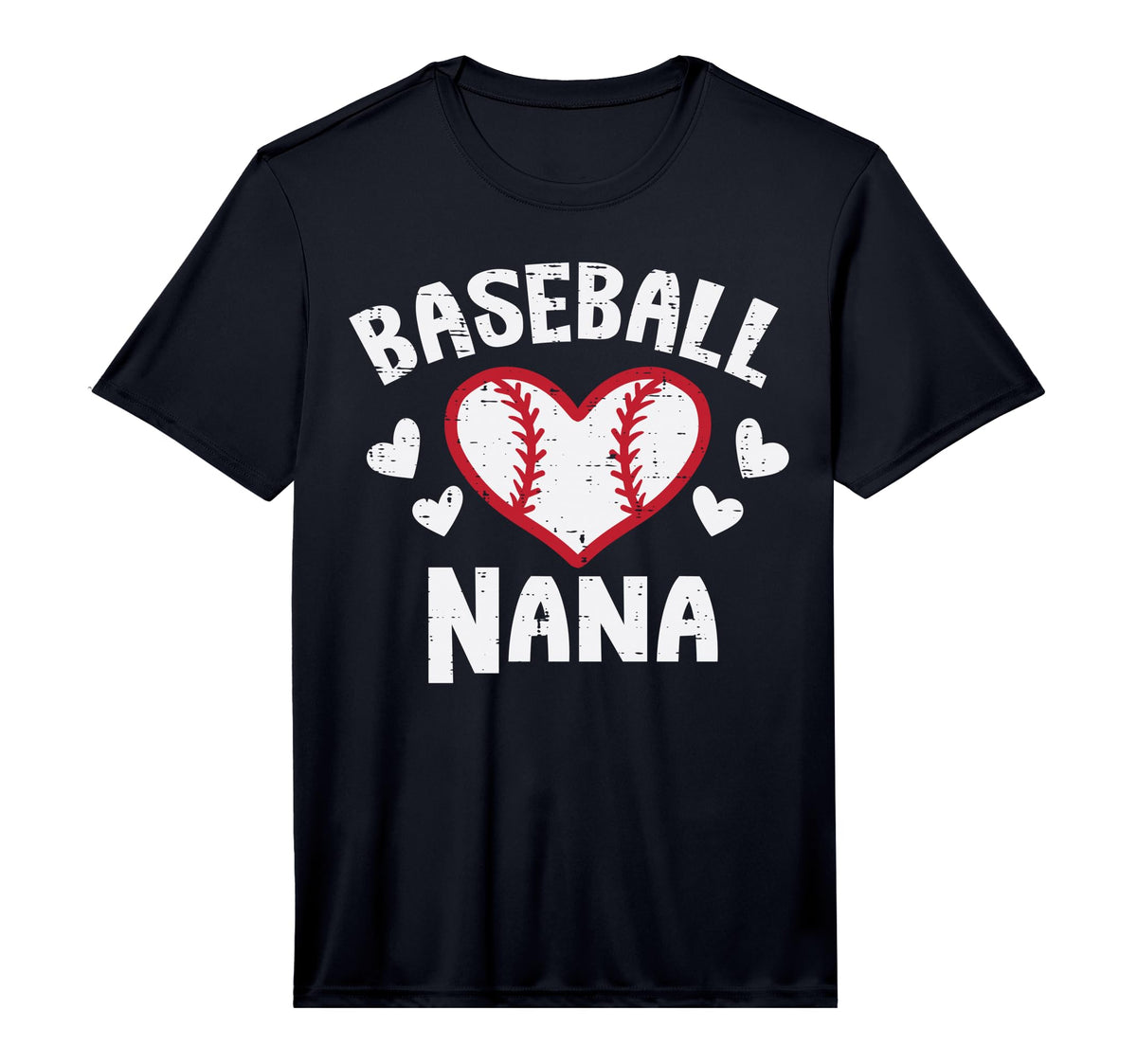 Mens Baseball Nana Heart Family Matching T-Shirt - Custom Art Print Unisex