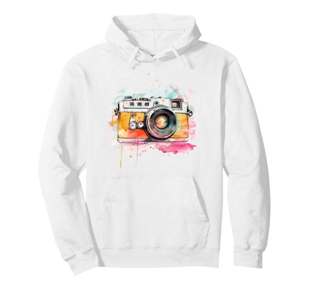 Photographer Camera Watercolor Photography Hoodie - Graphic Print Men Women