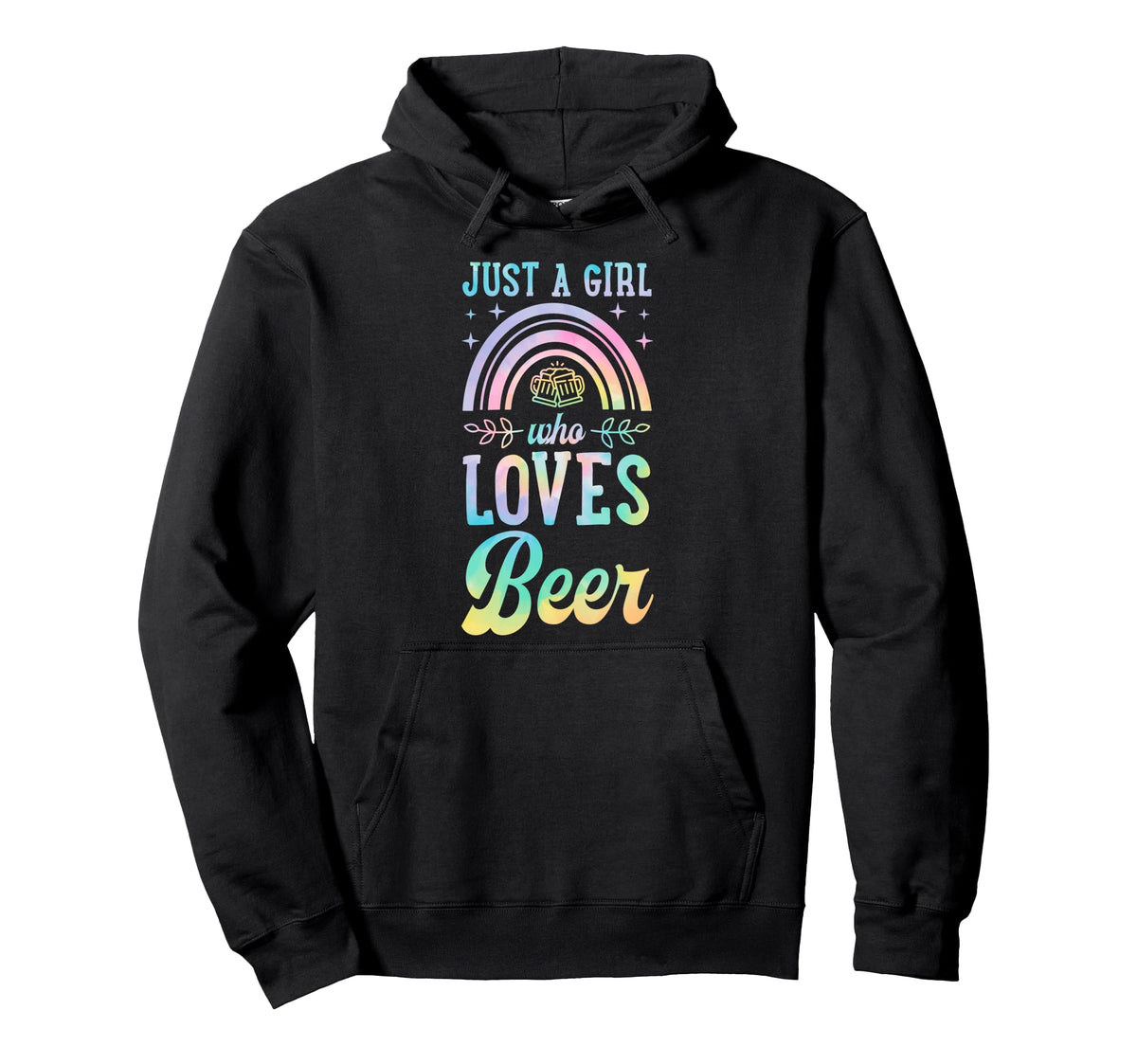 Just Who Loves Beer Bohemian Rainbow Hoodie - Fun Novelty Design Men Women