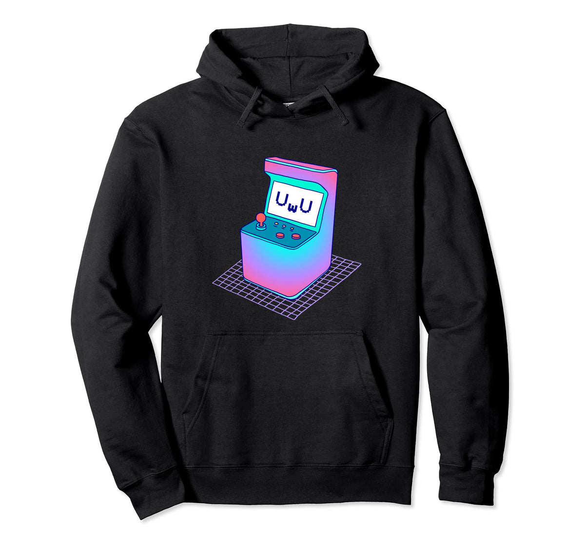 Uwu Face Video Game Japanese Kawaii 90S Hoodie - Trendy Graphic for Adults