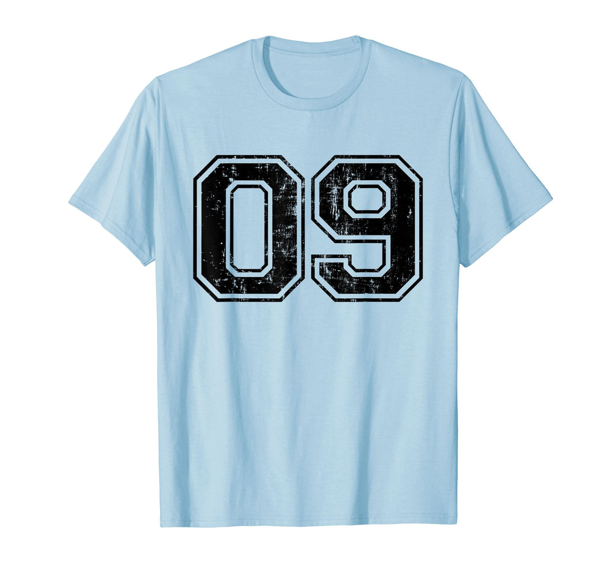 Number 09 Nine Varsity Distressed Sport T-Shirt - Streetwear Style Unisex