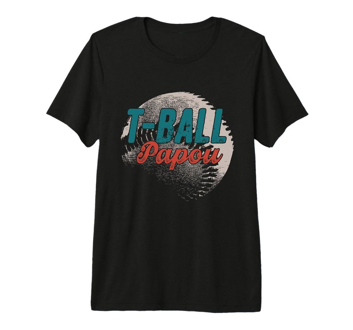 Mens T Ball Papou Baseball Fathers T-Shirt - Casual Everyday Wear Unisex