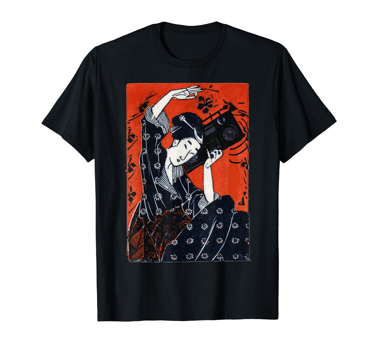 Boombox Radio Old School Hip Hop Rap T-Shirt - Novelty Apparel for Adults