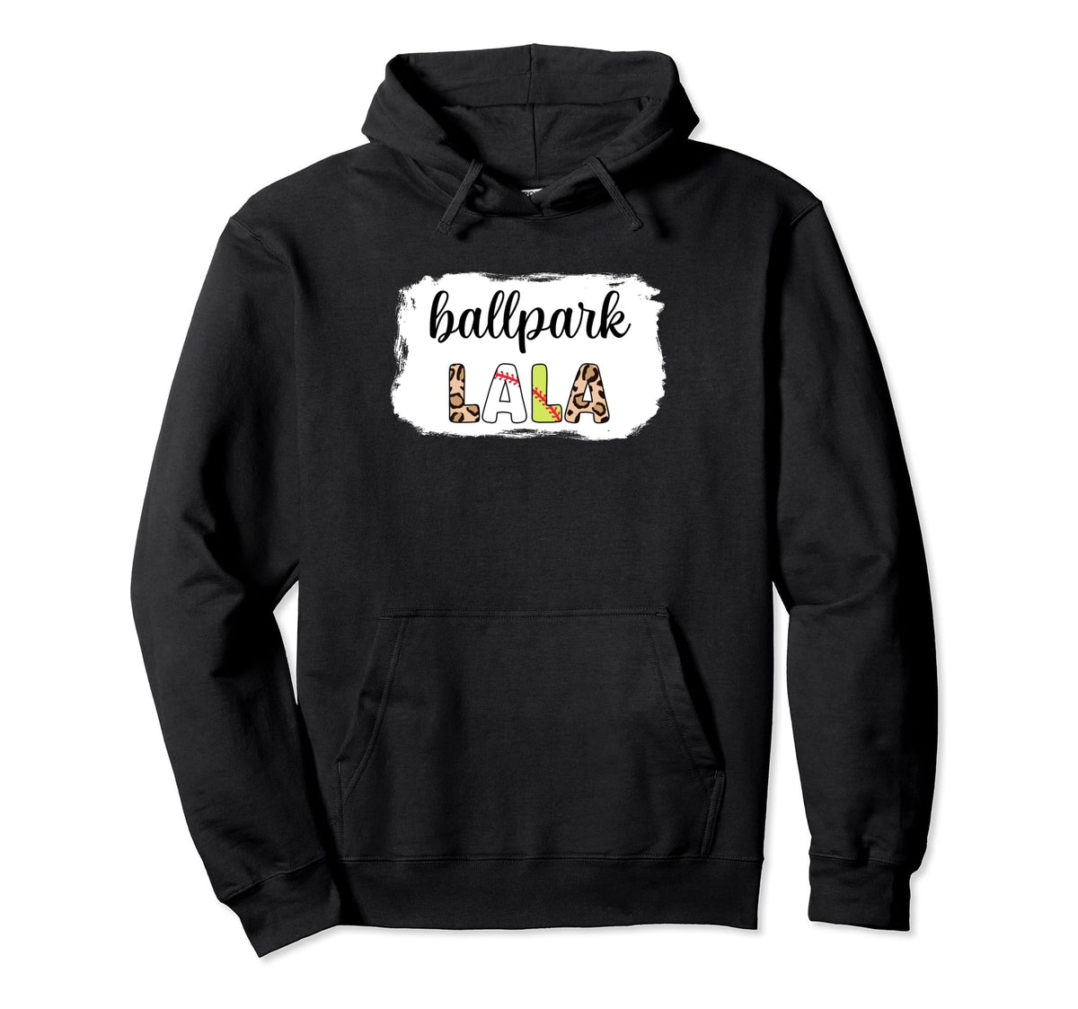 Bleached Ballpark Lala Baseball Softball Hoodie - Unique Graphic Men Women