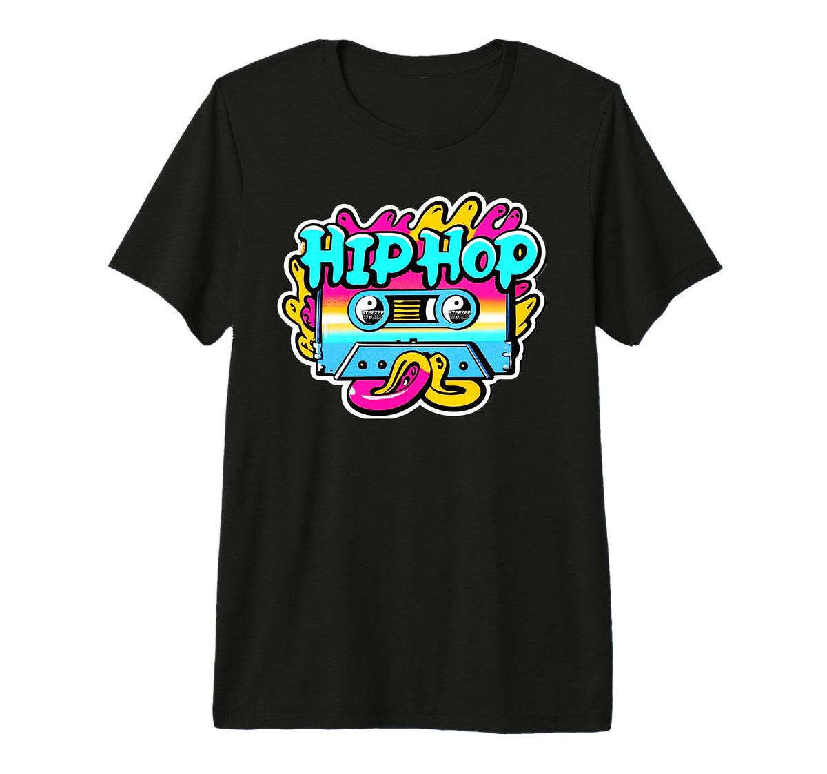 Old School Hip Hop Cassette Tape Tri T-Shirt - Casual Everyday Wear Unisex
