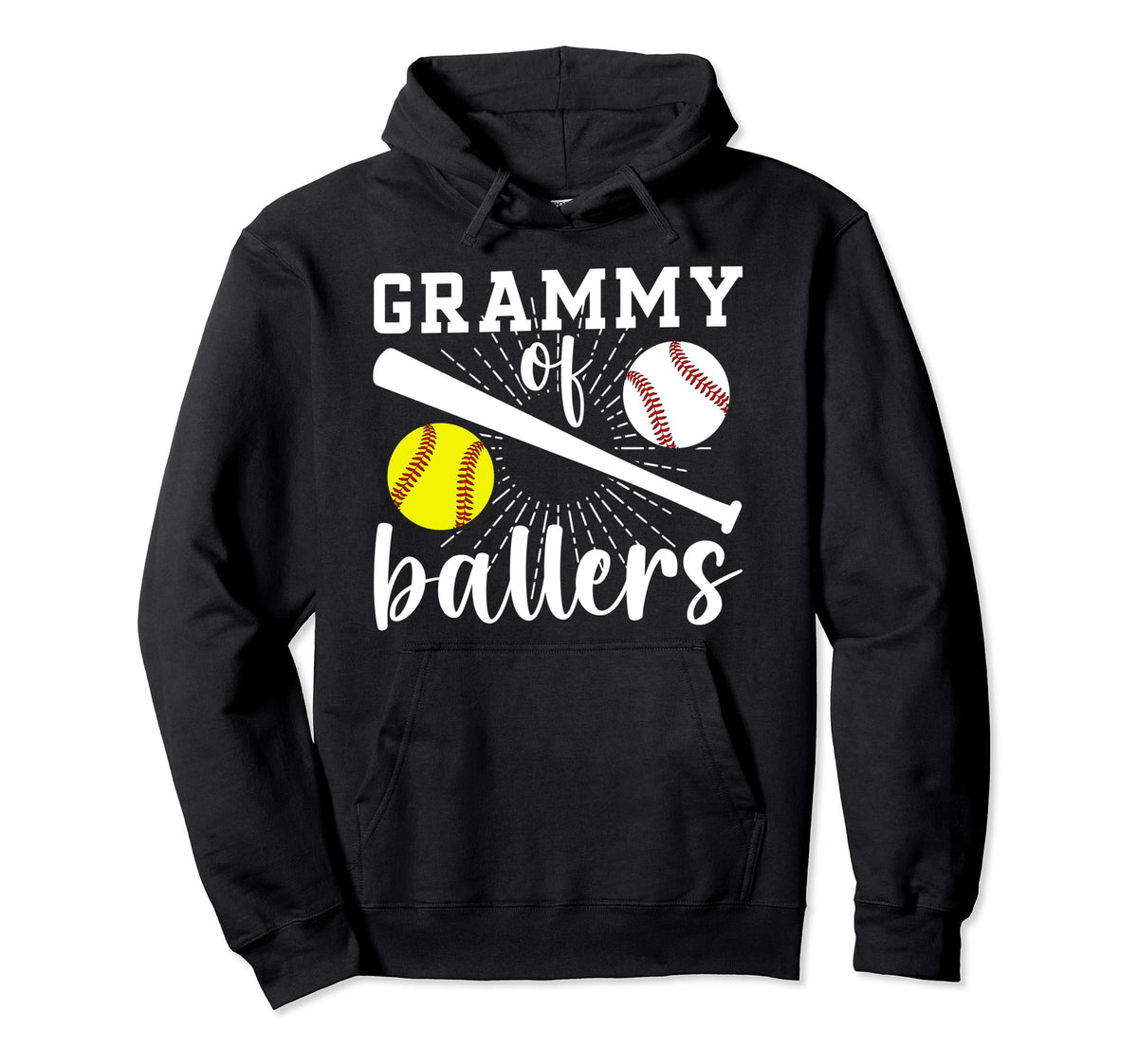 Grammy Ballers Baseball Softball Hoodie - Casual Everyday Wear for Adults