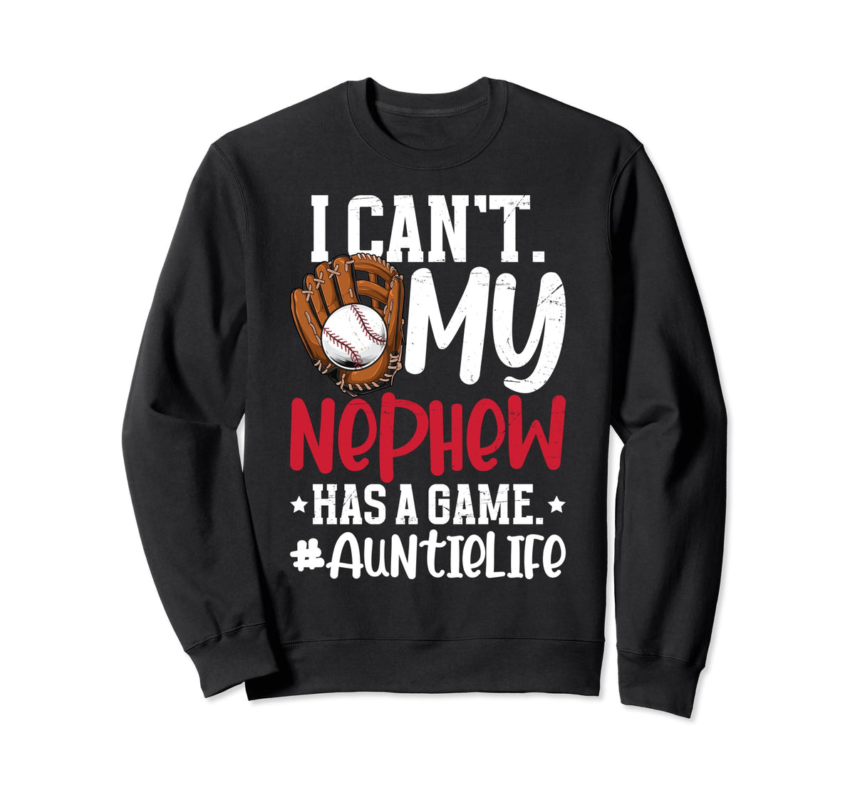 Baseball Auntie Life Baseball Aunt Sweatshirt - Streetwear Style Men Women