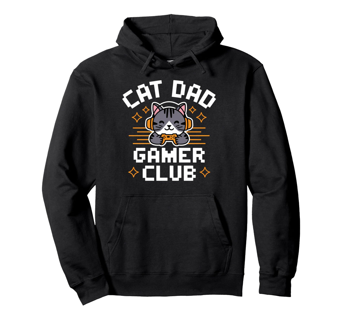 Cat Dad Gamer Club Fathers Day Video Game Hoodie - Custom Art Print Unisex