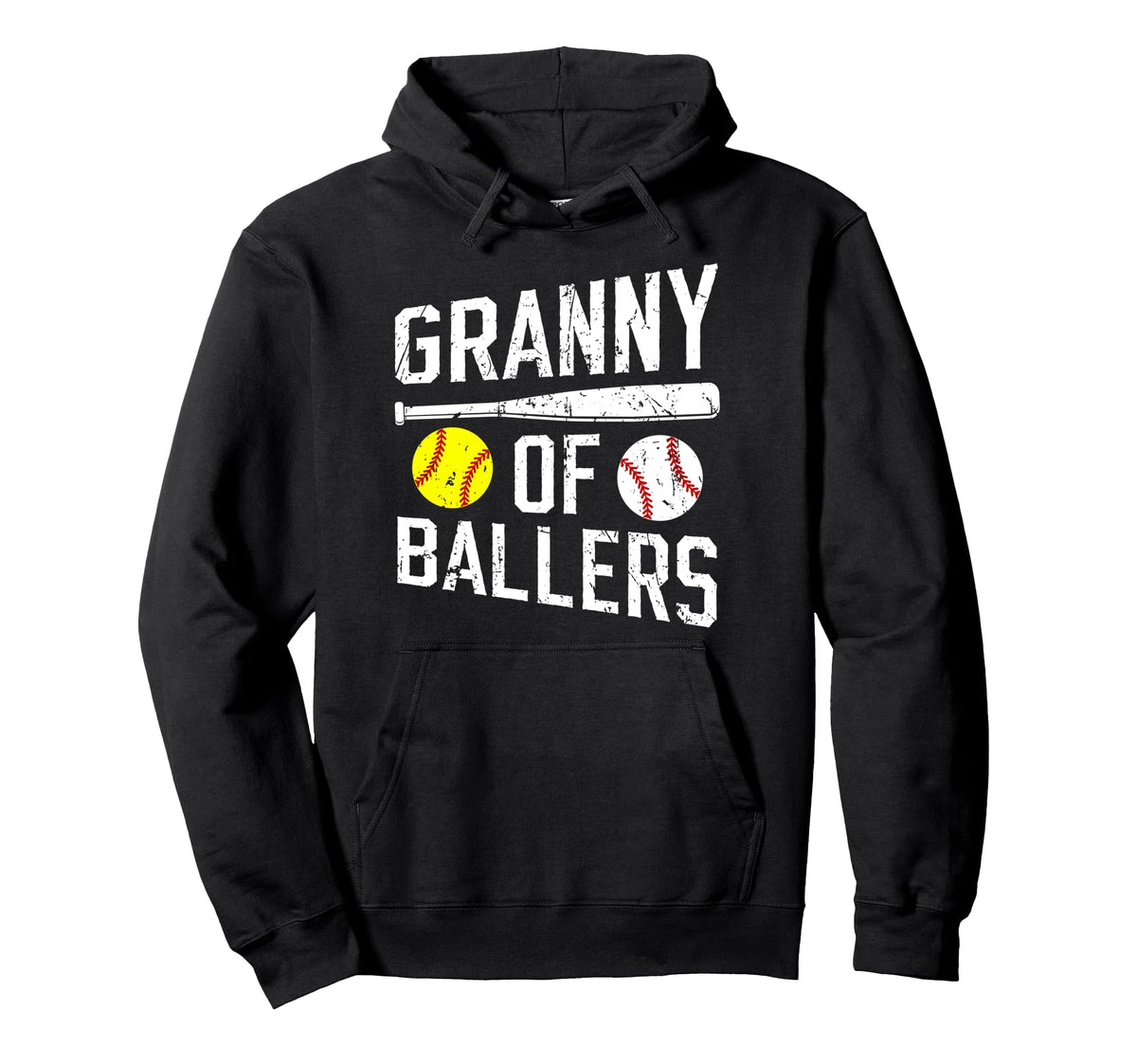 Granny Ballers Proud Baseball Hoodie - Casual Everyday Wear for Adults