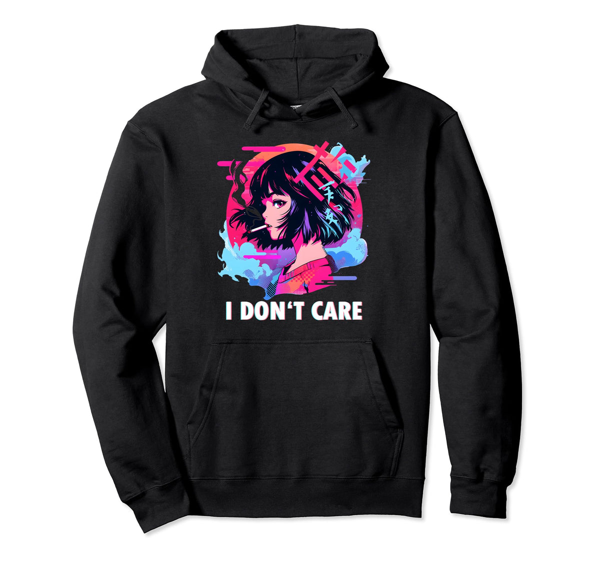 Aesthetic Vaporwave I Dont Care Hoodie - Casual Everyday Wear Unisex