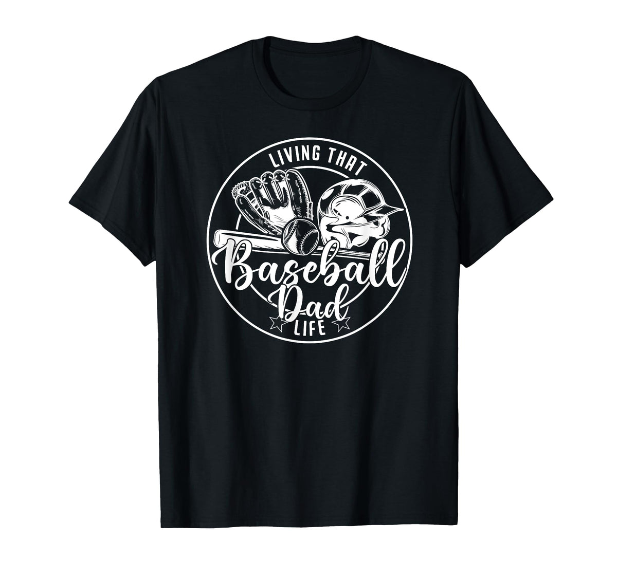 Football Living That Baseball Dad T-Shirt - Custom Art Print Men Women