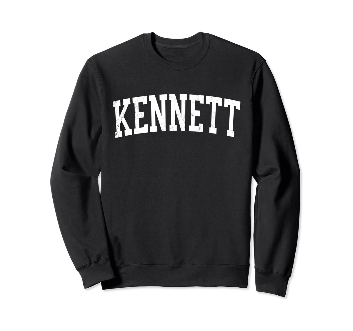 Kennett Mo Distressed White Varsity Sweatshirt - Fun Novelty Design Unisex