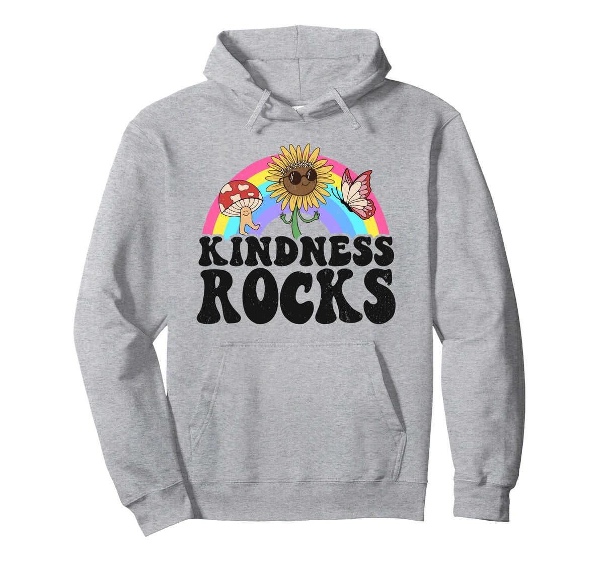 Hippie Teacher Anti Bullying Rainbow Hoodie - Novelty Apparel Men Women