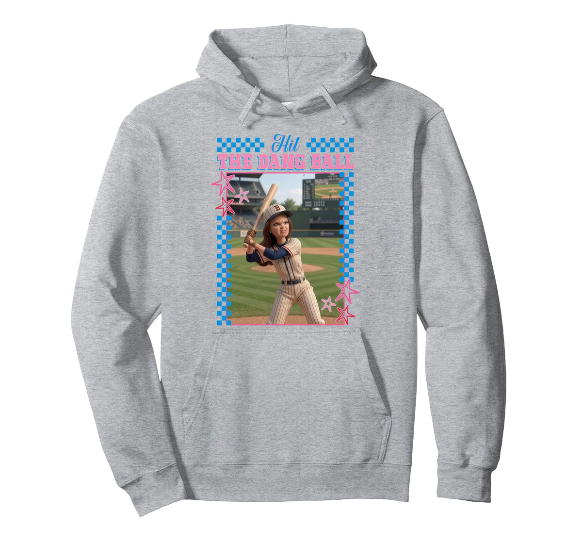 Hit Dang Ball Funny Baseball Mom Hoodie - Streetwear Style for Adults